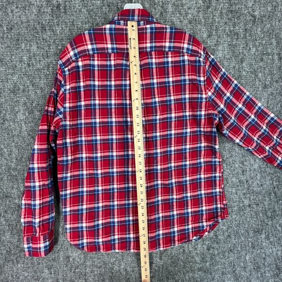 J‎ Crew Shirt Mens Extra Large Red Plaid Classic Fit Flannel Chore Woodsman - Picture 8 of 9